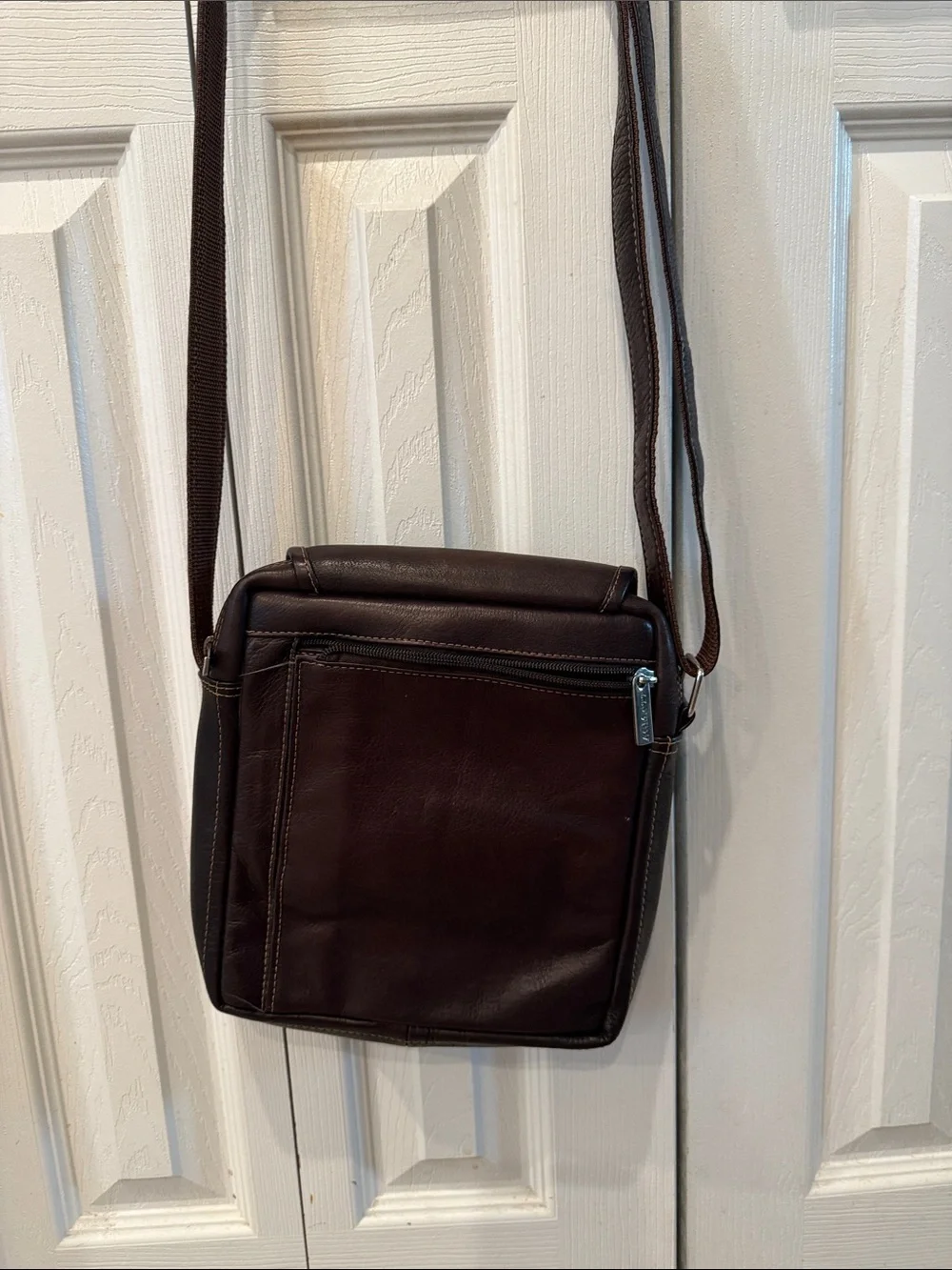 Women's Brown Leather Crossbody Shoulder Bag
